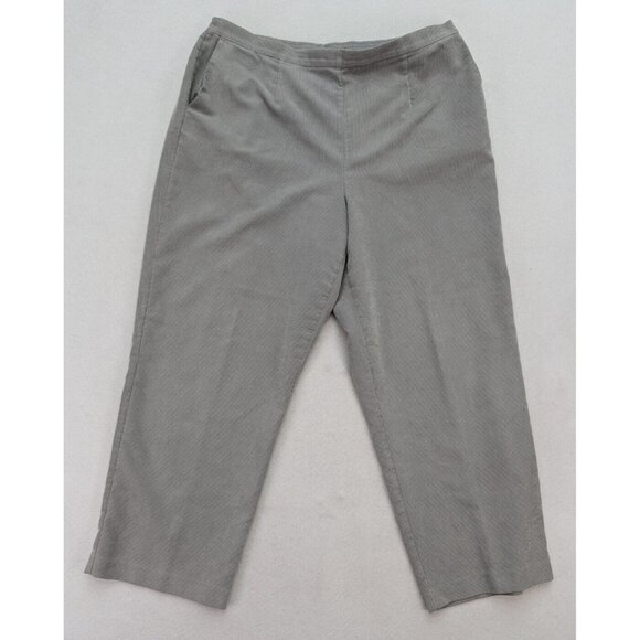 Alfred Dunner Women's Corduroy Pants Size 24W Gray Elastic Waist Pull-On - Picture 1 of 12
